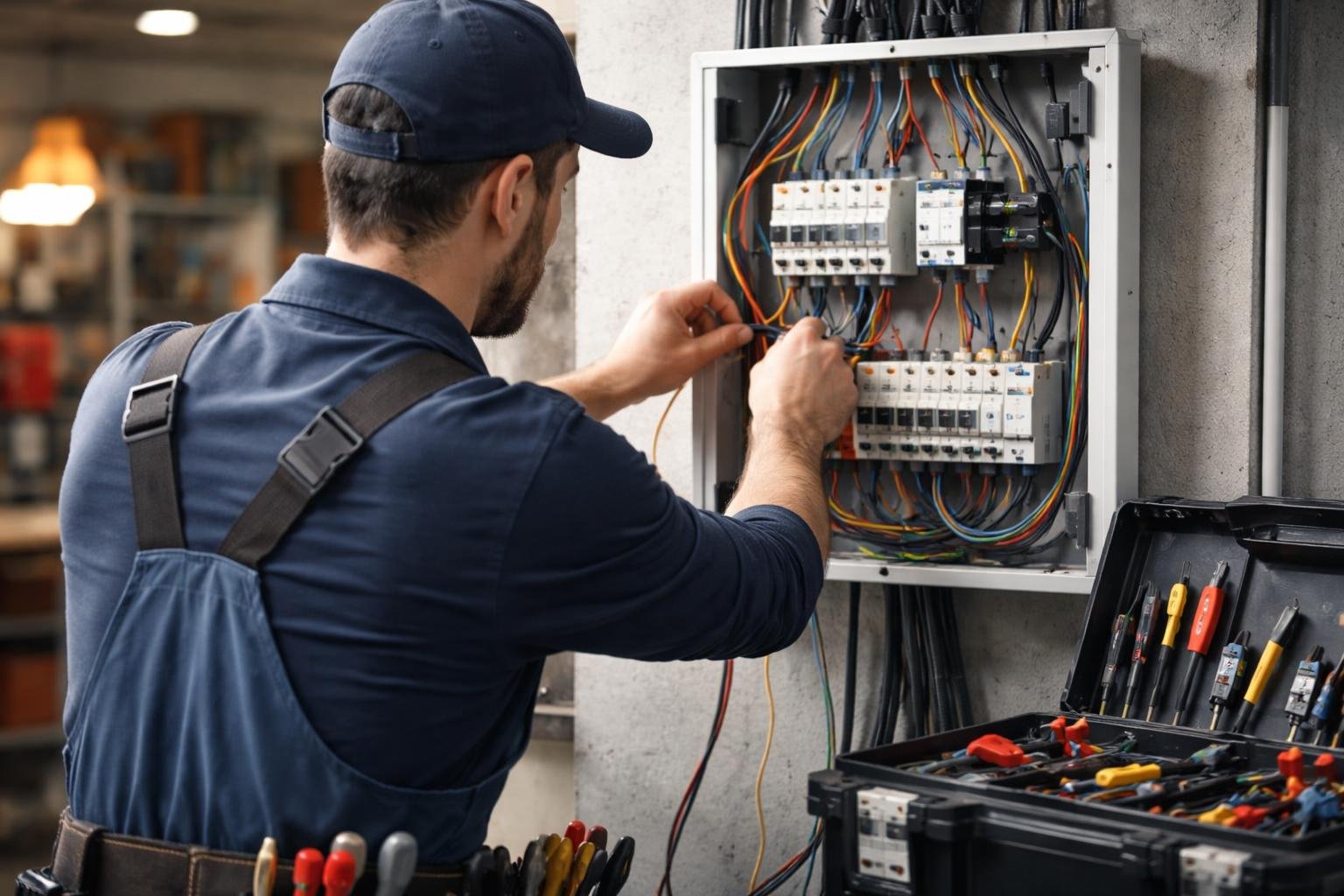 electricien-tableau-electrique-garage-outils