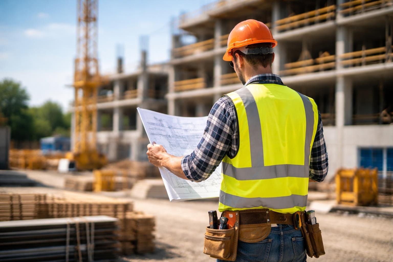 ouvrier-construction-chantier-plans-structures