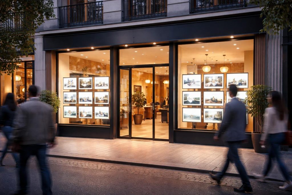 rue-animee-facade-agence-vitrines-lumineuses