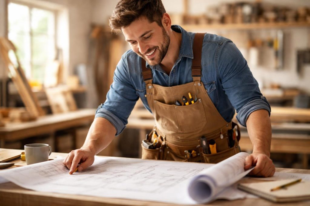 artisan-tenue-travail-plans-atelier
