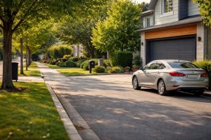 trottoir-garage-moderne-voiture-allee