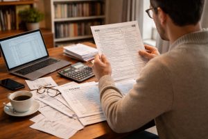 bureau-documents-personne-bibliotheque