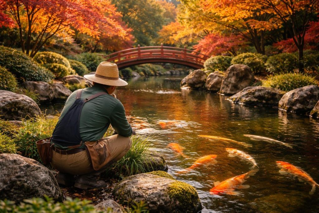 jardinier-etang-carpes-pont-erables