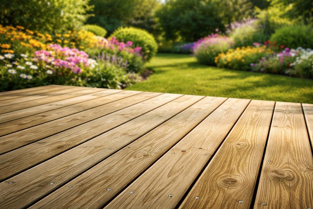 terrasse-bois-soleil-jardin-fleuri